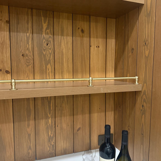 unlacquered brass gallery rails