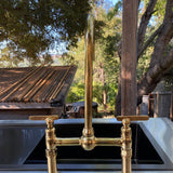 unlacquered brass kitchen faucet