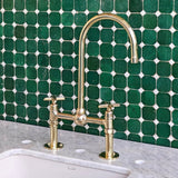 unlacquered brass kitchen faucet