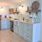 unlacquered brass long legs kitchen faucet