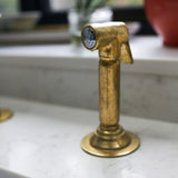 unlacquered brass kitchen sprayer