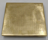 unlacquered brass square showerhead 8 inches