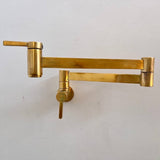 unlacquered brass squared pot filler