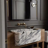 Oldenglow.com | unlacquered solid brass wall mounted faucet