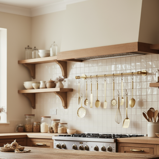 The Timeless Appeal of Unlacquered Brass: Elevate Your Kitchen with a Pot Rack Organizer