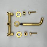 Antique Brass Wall Mount Faucet, Unlacquered Brass Bathroom Faucet