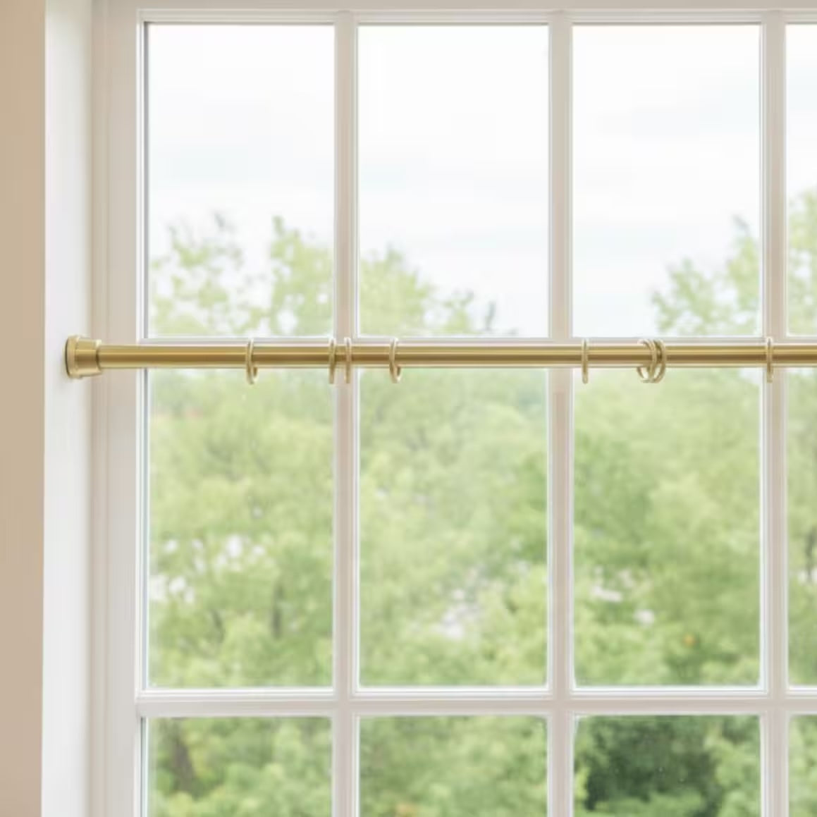 Brass Inside Café Curtain Rod For window