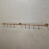 Copper Kitchen Pot Rack With "S" Hooks