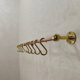 Copper Kitchen Pot Rack With "S" Hooks