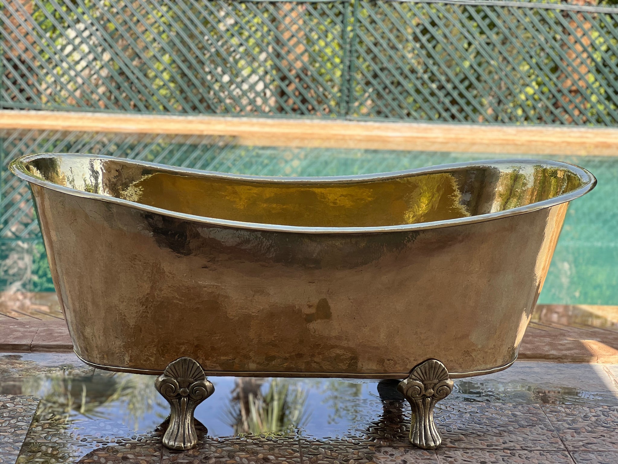 antique brass bathtub 