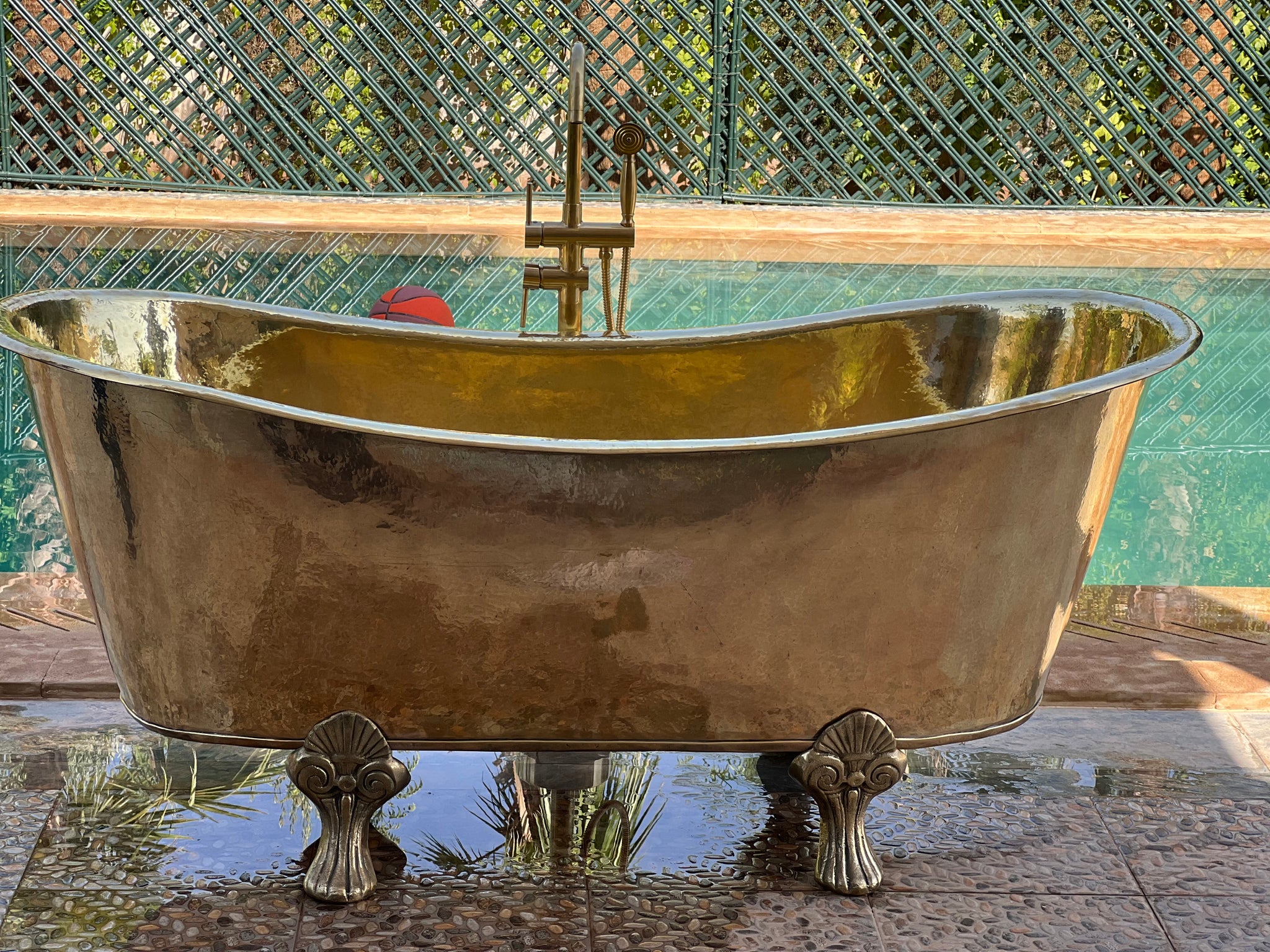 Antique Brass Bathtub