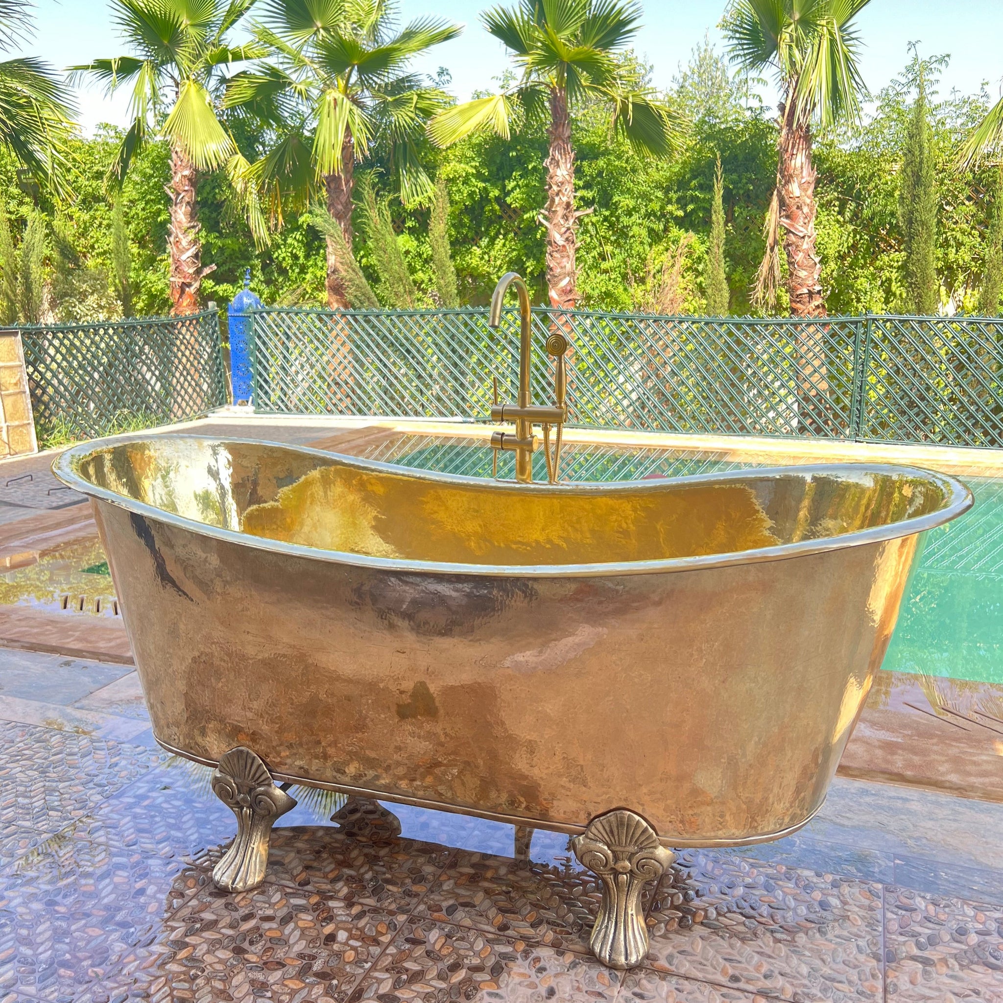 solid brass bathtub clawfoot 