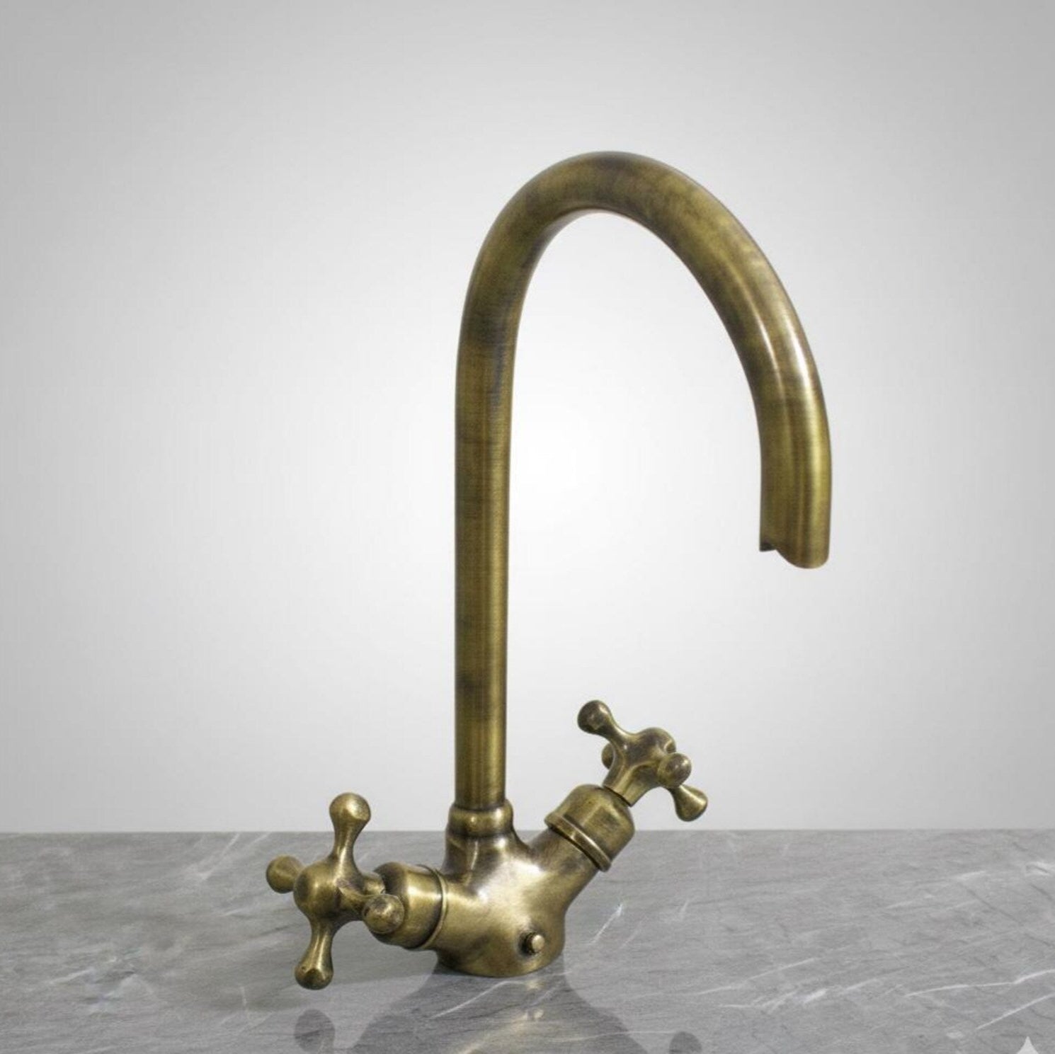 Oil Rubbed bronze dual handle kitchen faucet