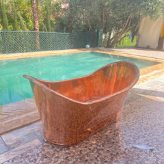 Solid Raw Copper Bathtub