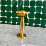 Unlacquered brass kitchen sink sprayer