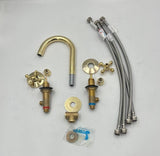 Unlacquered brass bathroom faucet necessary parts