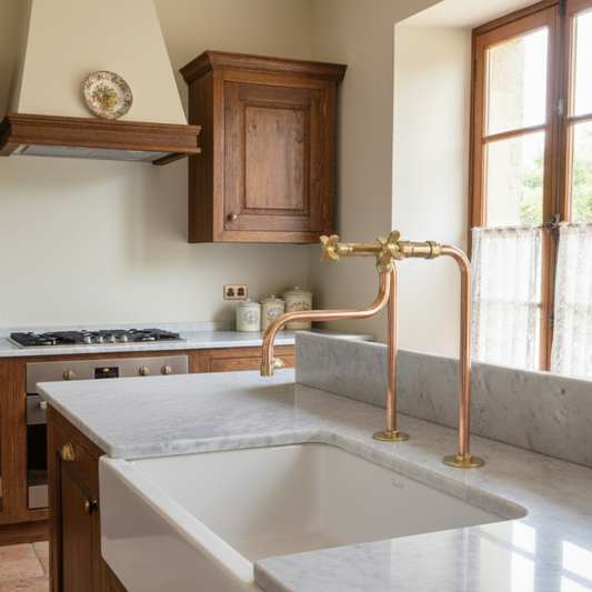 antique copper kitchen faucet