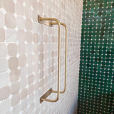 Unlacquered Brass Wall Mount Towel Holder - Two Vertical Rods