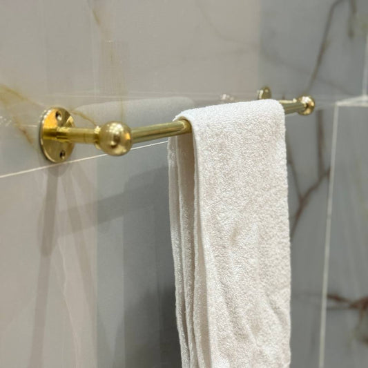 Gold brass towel rack 
