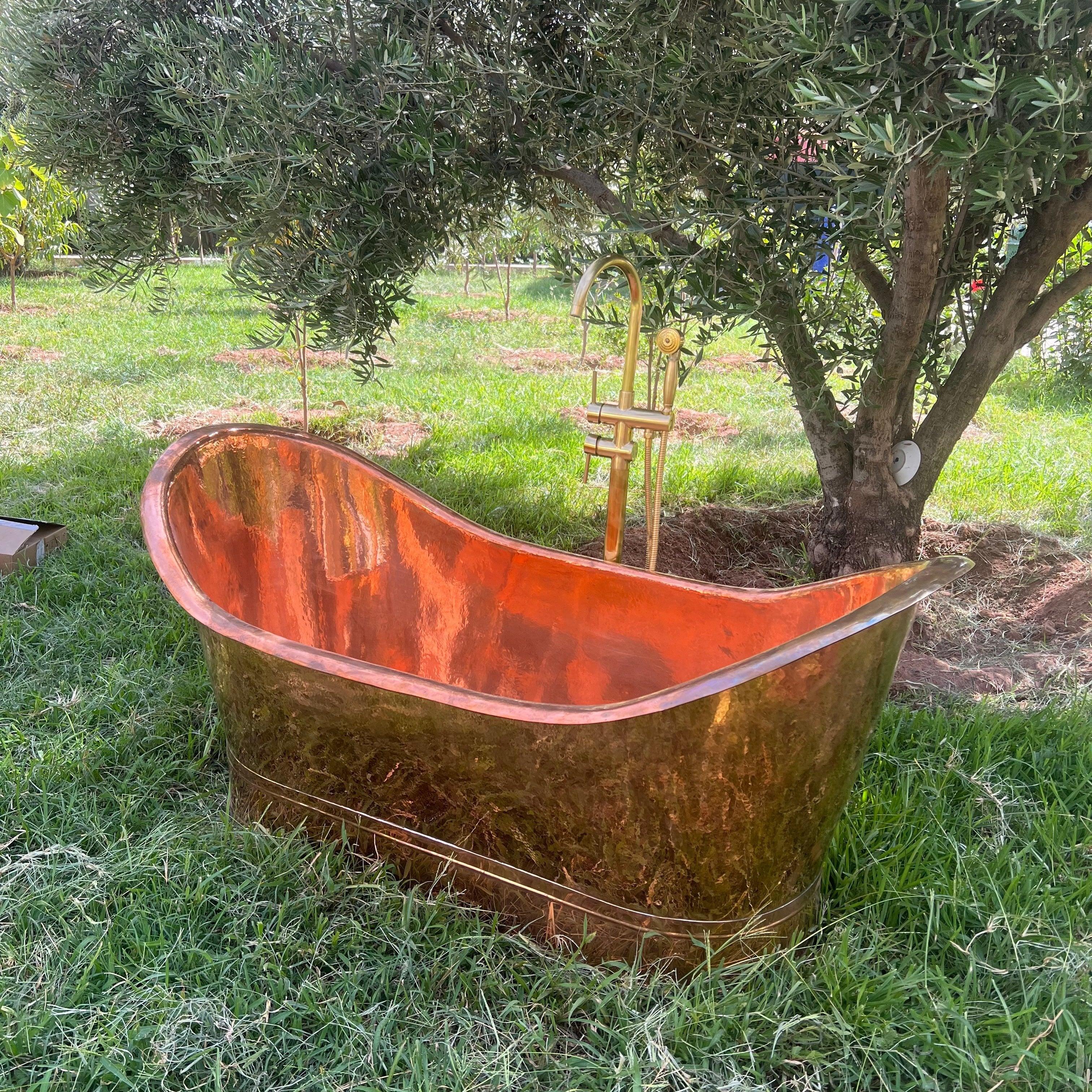 Antique Copper Bathtub Slipper 