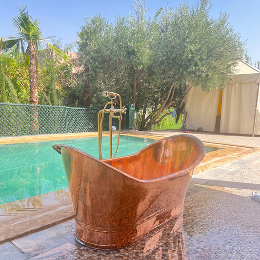 antique copper slipper bathtub