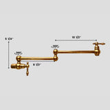 Unlacquered Brass Pot Filler