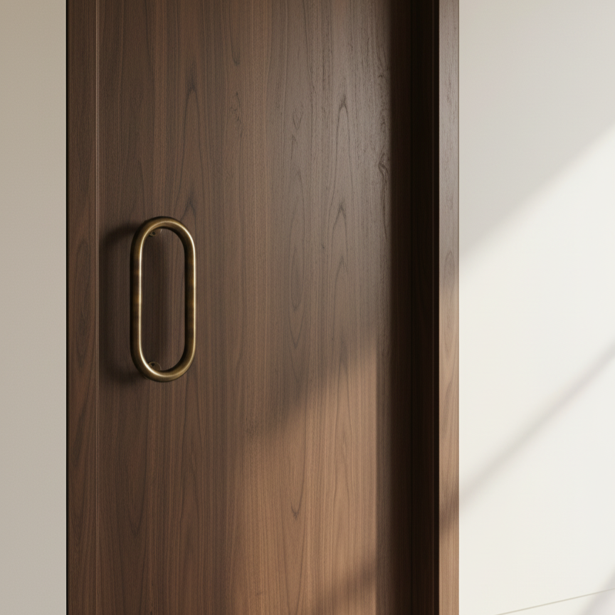 Bronze finish Door Pull - Oval Pull Door handle