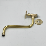 brushed brass pot filler kitchen faucet