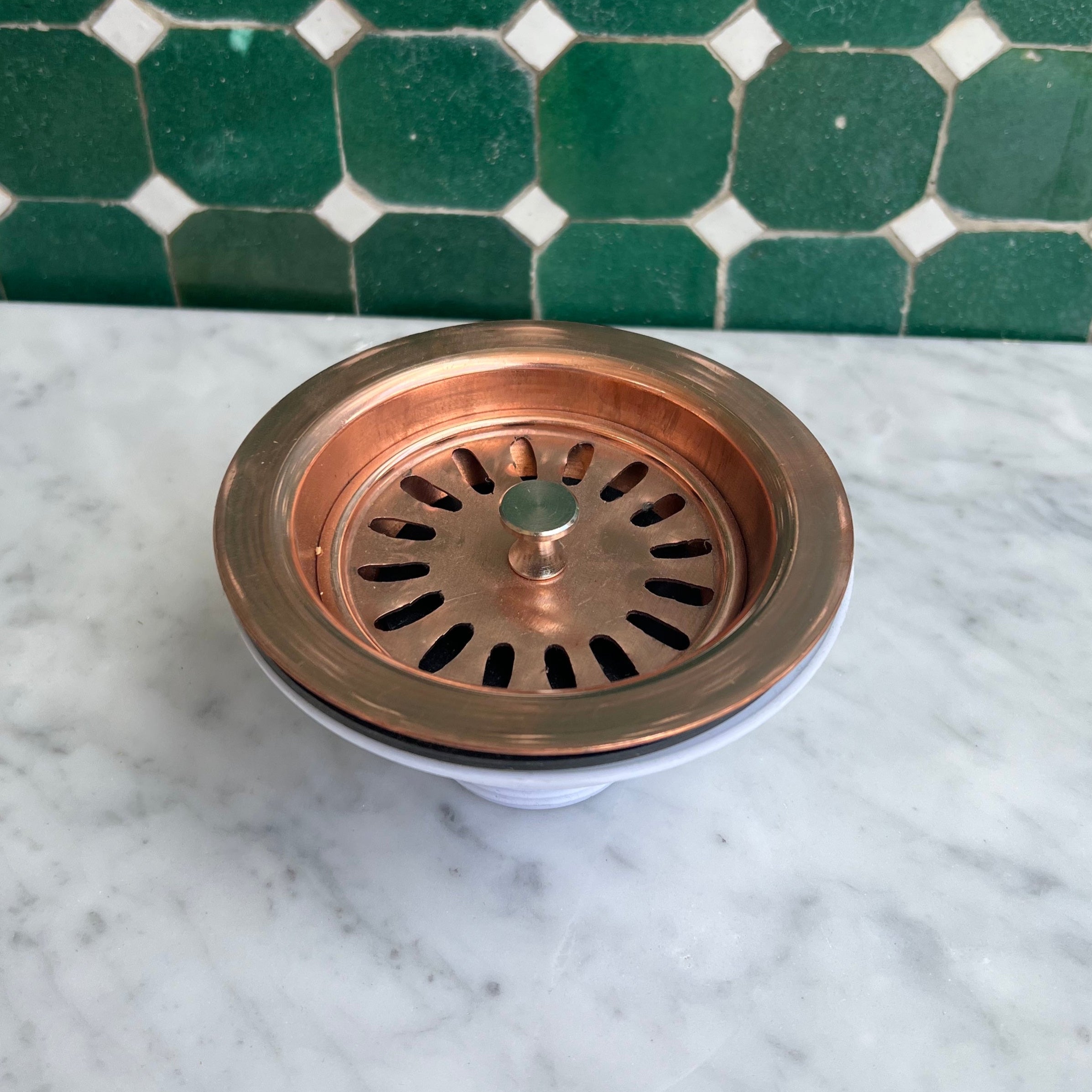 copper sink strainer