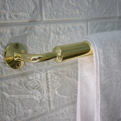 Unalcquered Brass Bar Towel Holder