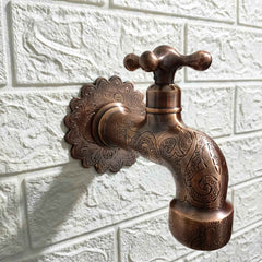 Copper Single Handle Wall Mount Faucet