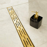 Unlacquered Brass Linear Floor Drain