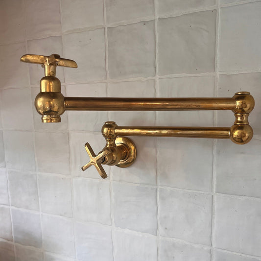 Unlacquered Brass Pot Filler Faucet