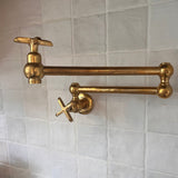 Brass Pot Filler Faucet With Flat Handles