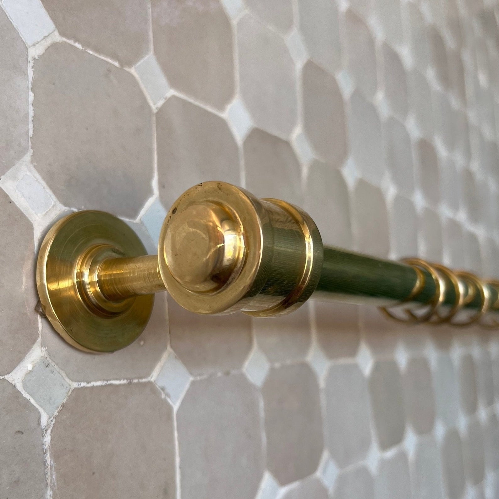 Curtain Rods Brass Antique Brass Curtain Rod - Curtain Rods Brass and Rings – OldenGlow