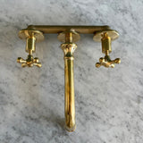 Unlacquered Brass Wall-mount Faucet, Bathroom Tub Faucet