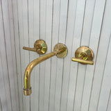 Brass Wall mounted Faucet made of Solid Brass Cold and Hot water Faucet