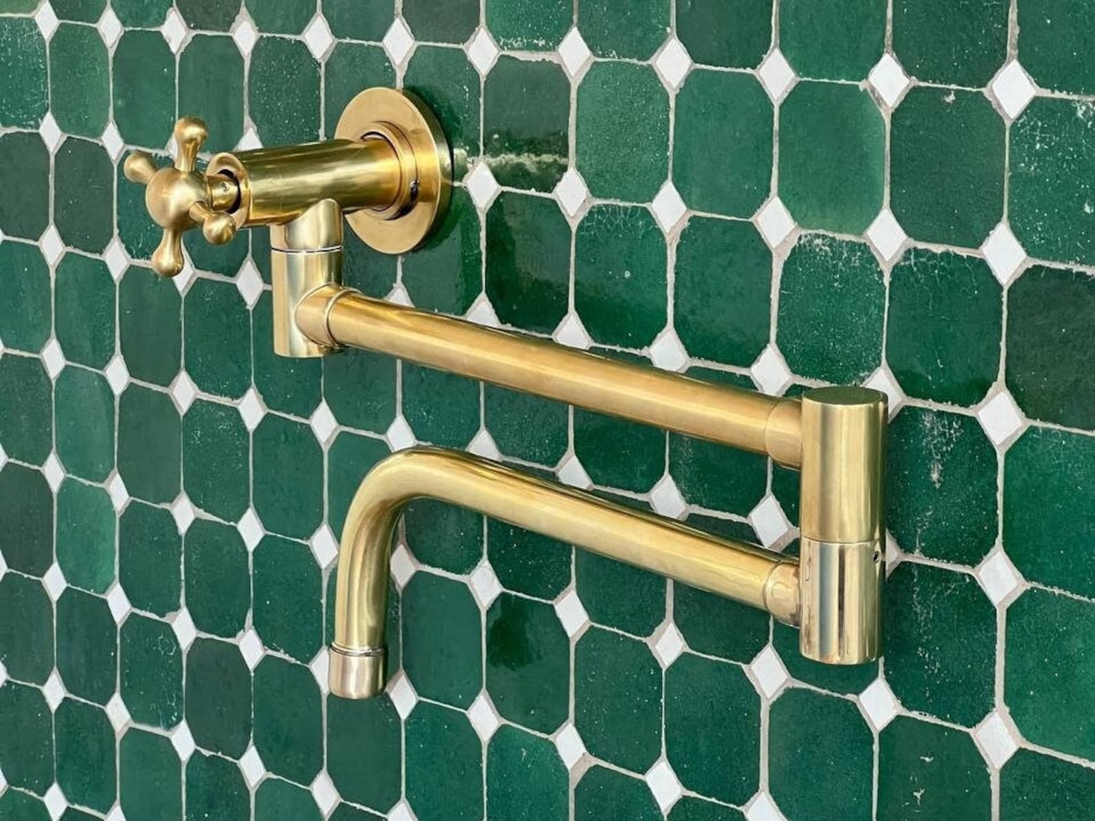 Unlacquered Brass Wall Mount Faucet