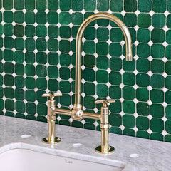 Unlacquered Brass Kitchen Faucet Combo