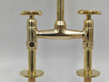 Solid Brass Kitchen Sink Faucet - Vintage Kitchen Faucet In Unlacquered Brass