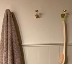 Handracfted Brass Bathroom Hooks, Coat Hooks Rustic Wall Mounted