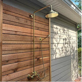 unlacquered brass outdoor shower faucet