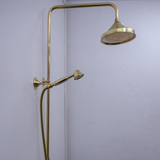 Unlacquered Brass Exposed Shower with HandHeld