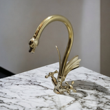 Unlacquered Brass Swan Neck Faucet