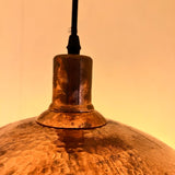 Hammered Solid Copper Pendant Light, Dome Ceiling Light