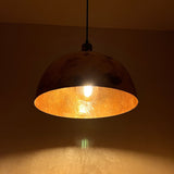 Hammered Solid Copper Pendant Light, Dome Ceiling Light