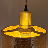 Hammered Brass Cylindric Pendant Light, Moroccan Pendant lights