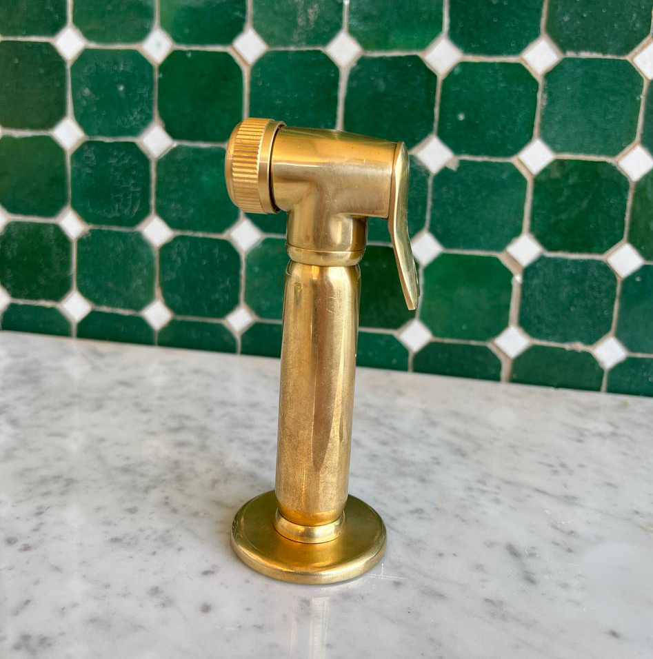Solid Brass Kitchen Sprayer - Side Sprayer Faucet