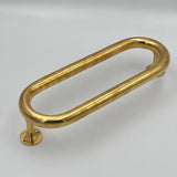 solid brass oval pull for door
