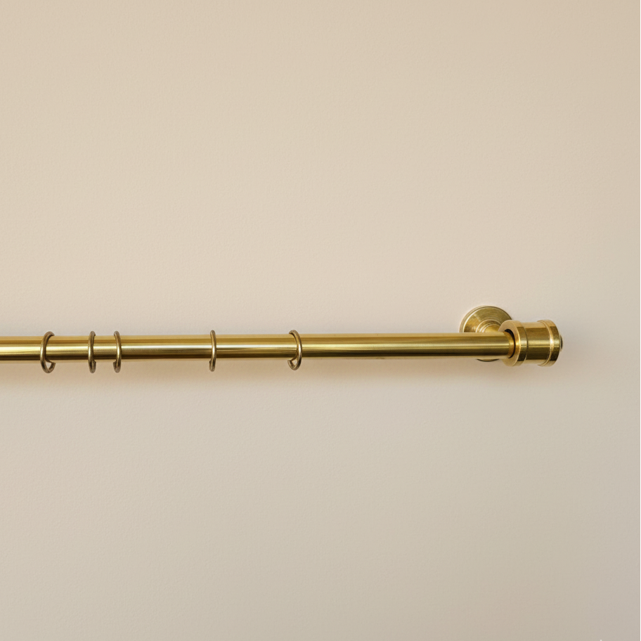 unlacquered brass cafe curtain rod